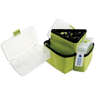 Mackinac Moon Triangle Storage Spinner W/3 Plastic Cases Green Today