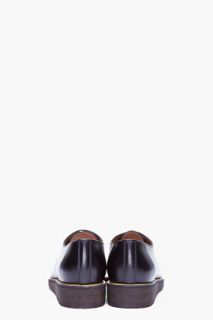 Marc Jacobs Black And Gold Leather Derby Shoes for men