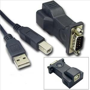 Black USB to RS232 Serial 9 Pin DB9 high speed Cable