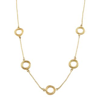 Yellow Gold Twisted Ring Station Necklace Today $155.99