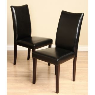 Warehouse of Tiffany Faux Leather Shino Black Dining Chairs (Set of 8