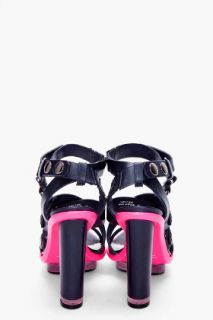 McQ Alexander McQueen Navy And Neon Pink Heels for women