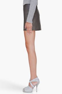 Alexander Wang Grey Croc Embossed Miniskirt for women