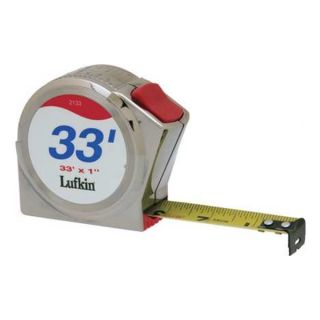 Lufkin 2133 Tape Measure, 33 ft. L x1 In W, Chrome