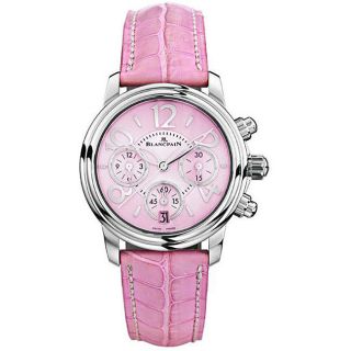 Blancpain Womens Camelia Pink Dial Flyback Chronograph Watch