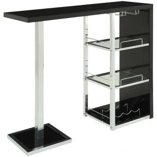 Glossy Black/ Chrome/ Glass 3 shelf Bar Table Today: $339.99 3.0 (2