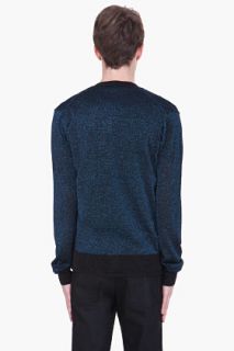 Marc By Marc Jacobs Metallic Blue Lurex Sweater for men