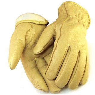 Mens Tan Elkskin Leather Gloves   Leatherbull (Free U.S. Shipping)