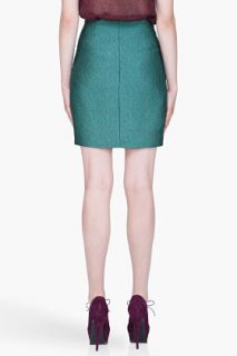 Hussein Chalayan Green Colorblock Skirt for women