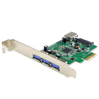 SYBA USB 3.0 PCIe Controller Card with SATA Power Feed SY PEX20135