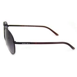 Prada Womens Black/ Red Aviator Sunglasses