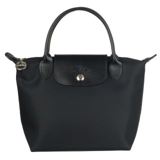 Longchamp Mini Planetes Black Nylon Tote Bag