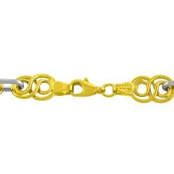 Fremada 14k Two tone Gold Double Infinity Link Bracelet