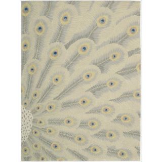 Hand tufted Moda Ivory Peacock Rug (56 x 75) See Price in Cart