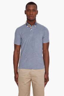 Wings + Horns Plaid Collar Polo for men