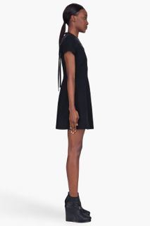 Proenza Schouler Black Leather Detailed Shift Dress for women