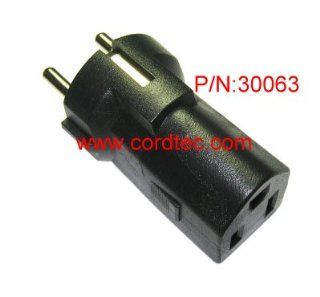 Cordtec Plug Adapter Europe 3 prong to USA connector