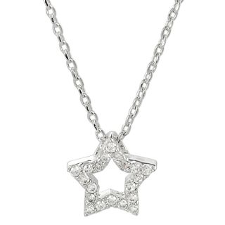 Tressa Silvertone Cubic Zirconia Star Necklace