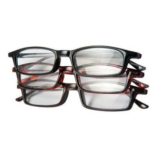 Optx2020 3PK+125 Reading Glasses, +1.25, Clear, Acrylic, PK 3