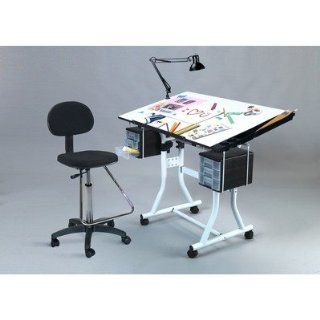 Weber Creation Station Melamine Drafting Table with High