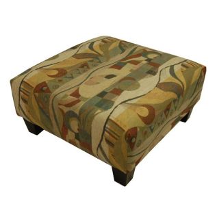Chenille Abstract Cocktail Ottoman