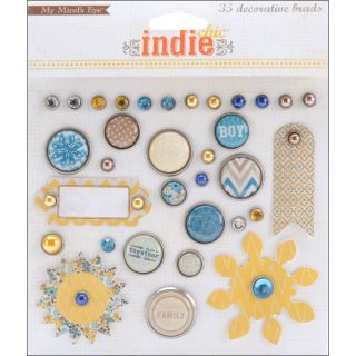 Indie Chic Boy Nutmeg Decorative Brads (Pack of 35) Today $6.49