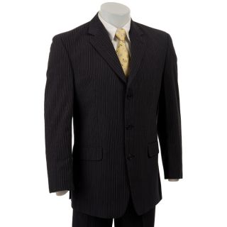Calvin Klein Mens Navy Stripe Seersucker 3 button Suit