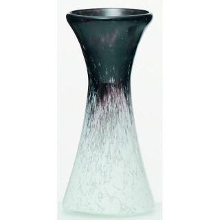 Vase bicolore FOEHN en forme de diabolo en cristallin soufflé bouche