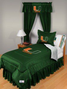Miami Hurricanes Locker Room Bedroom Set, Full Sports
