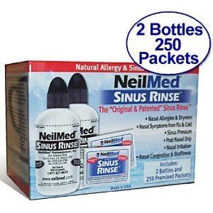 NeilMed Sinus Rinse   2 Bottles   250 Premixed Packets