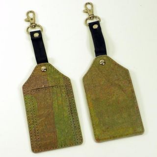 Set of Two Recycled Plastic Eucalyptus Green Travel Tag (India) Today