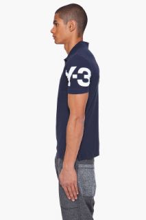 Y 3 Navy Short Sleeve Polo for men
