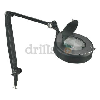 Lumapro 10C908 LED Round Magnifier Lamp, black