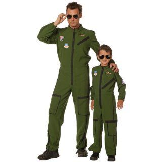 NEU Kinder Kostüm Jet Pilot, grün Gr. 116 128 von Party Discount