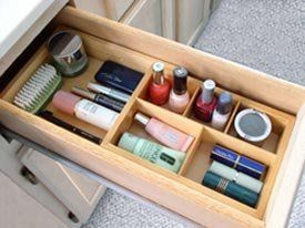Axis 139 Natural Wood Expandable Cosmetic Drawer Organizer