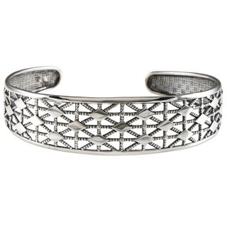 LucyNatalie Sterling Silver Diamond shape Flexible Cuff Bracelet Today
