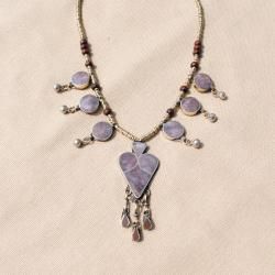 Hand made Purple Lapis Lazuli Necklace (Afghanistan)