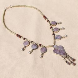 Hand made Purple Lapis Lazuli Necklace (Afghanistan)