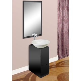 Modern Slim Line Black Vanity with Mirror Today $422.10