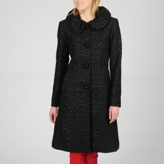 Trump Womens Rouche Collar Jacquard Coat Today $164.99