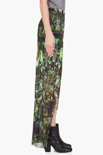 Helmut Lang Green Cicada Print Skirt for women