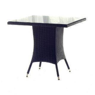 Polyrattan Tisch 90 x 90 cm   Geflechttisch, schwarz 