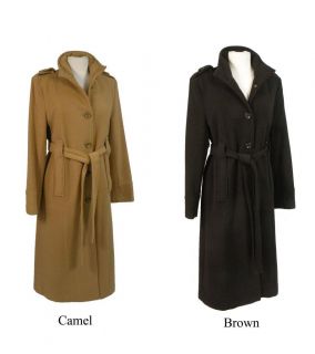 Cecil Gee Womens Wool Blend Classic Overcoat