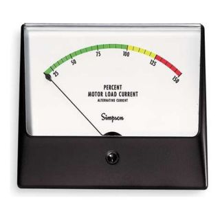 Simpson Electric 03301 Analog Panel Meter, AC Percent Load