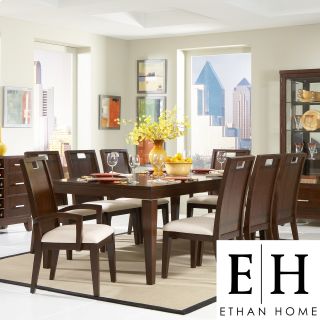 ETHAN HOME Silves Warm Cherry Transitional 9 piece Dining Set Today $