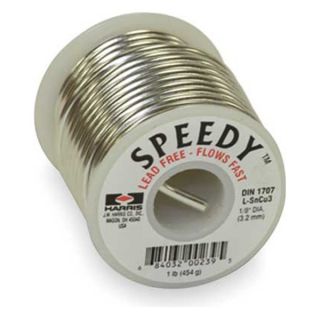 Harris SPDY61POP Solid Wire Solder, Lead Free, 450 to 555 F