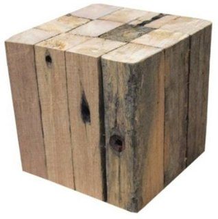 Teak Holz Würfel Dekoration, Holzstück, Deko Holz, natur, rustikal