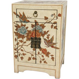 Ivory Peaceful Birds End Table Cabinet (China) Today: $238.00