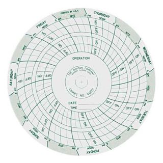 Dickson C007 Chart, 4 In, 120 to 240 VAC, 7 Day, PK 60