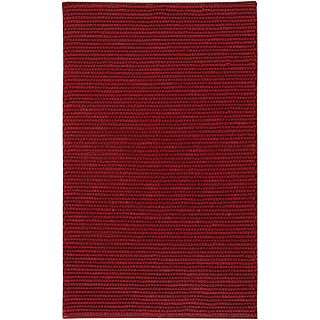 Hand woven Burnt Red Wool Rug (8 x 10)